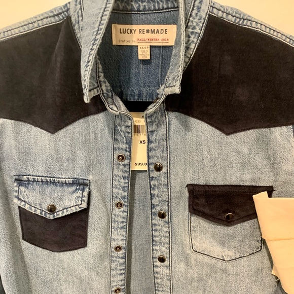 ‼️LUCKY BRAND ReMADE DENIM SHIRT SPECIAL EDITION‼️ - Picture 2 of 8